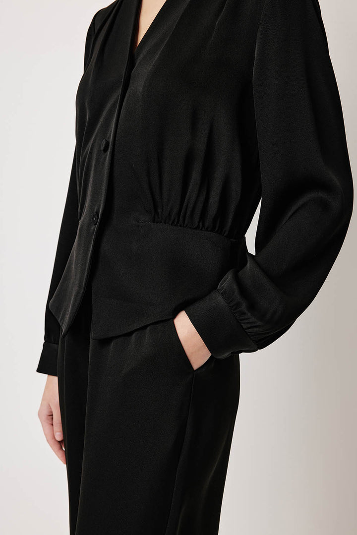 MARYLING Precision-Tailored Waist-Defined Blouses
