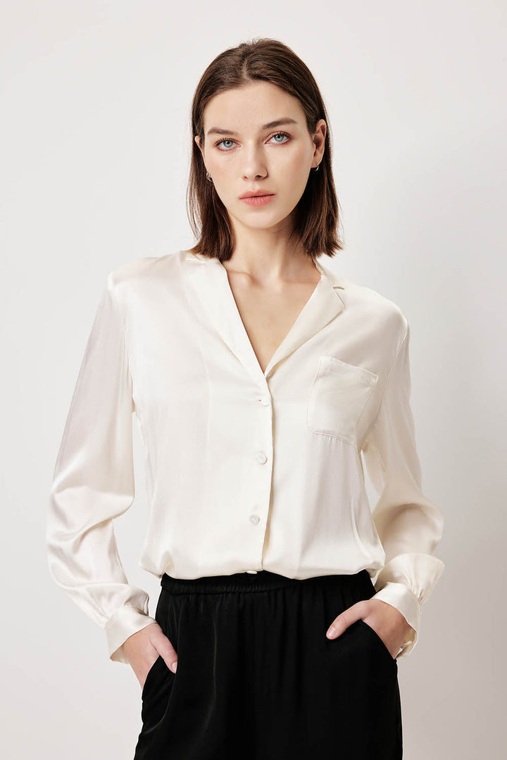 MARYLING Effortless Ivory Relaxed Blouses