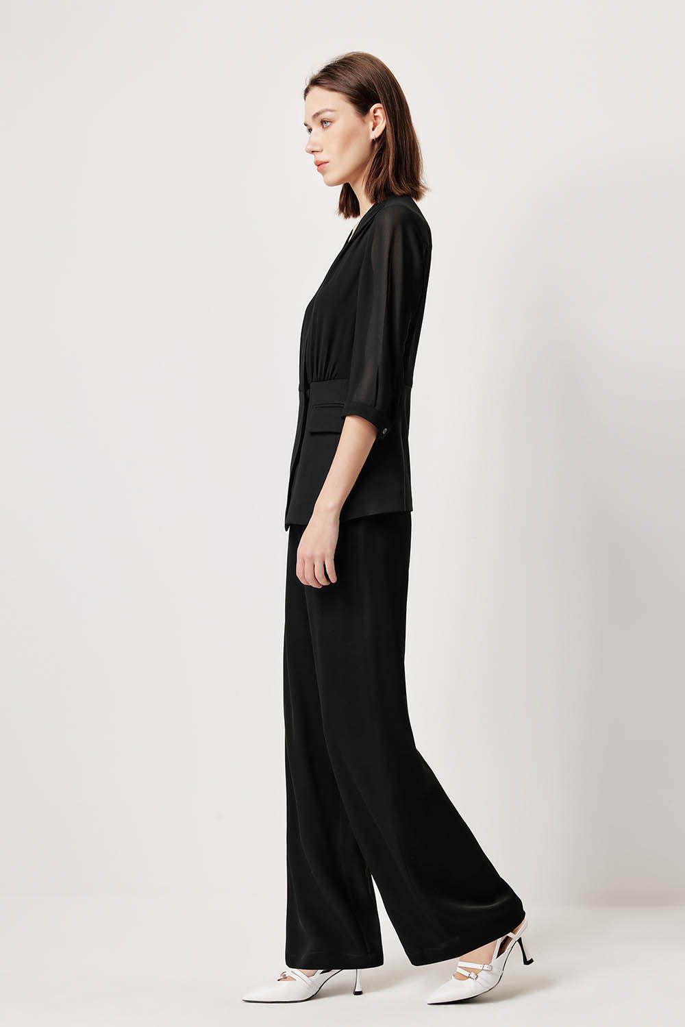 MARYLING Sculpted High-Waisted Tailored Trousers