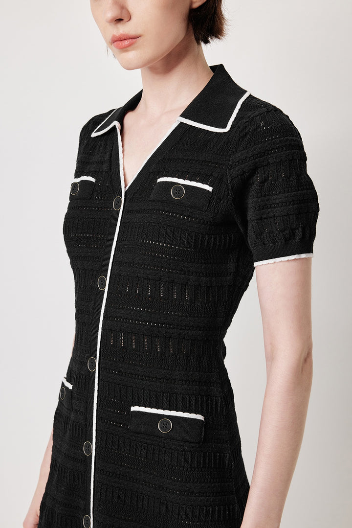 MARYLING Asymmetric Pleated Knit Dresses