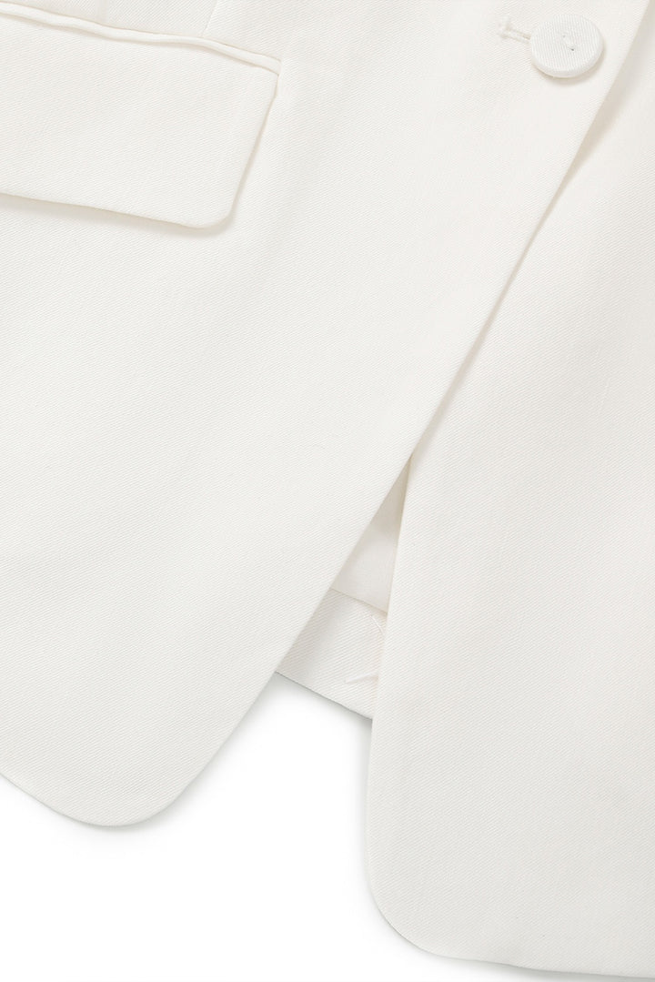 MARYLING White Tailored Fit Lace-Trim Shirts