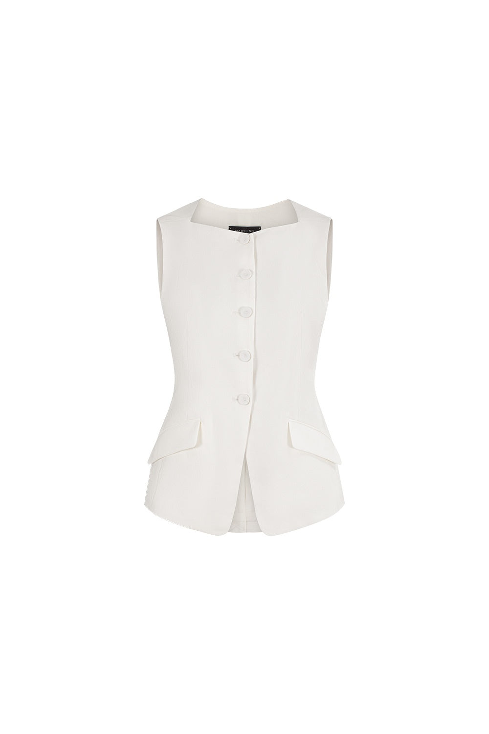 MARYLING White Tailored Fit Lace-Trim Shirts
