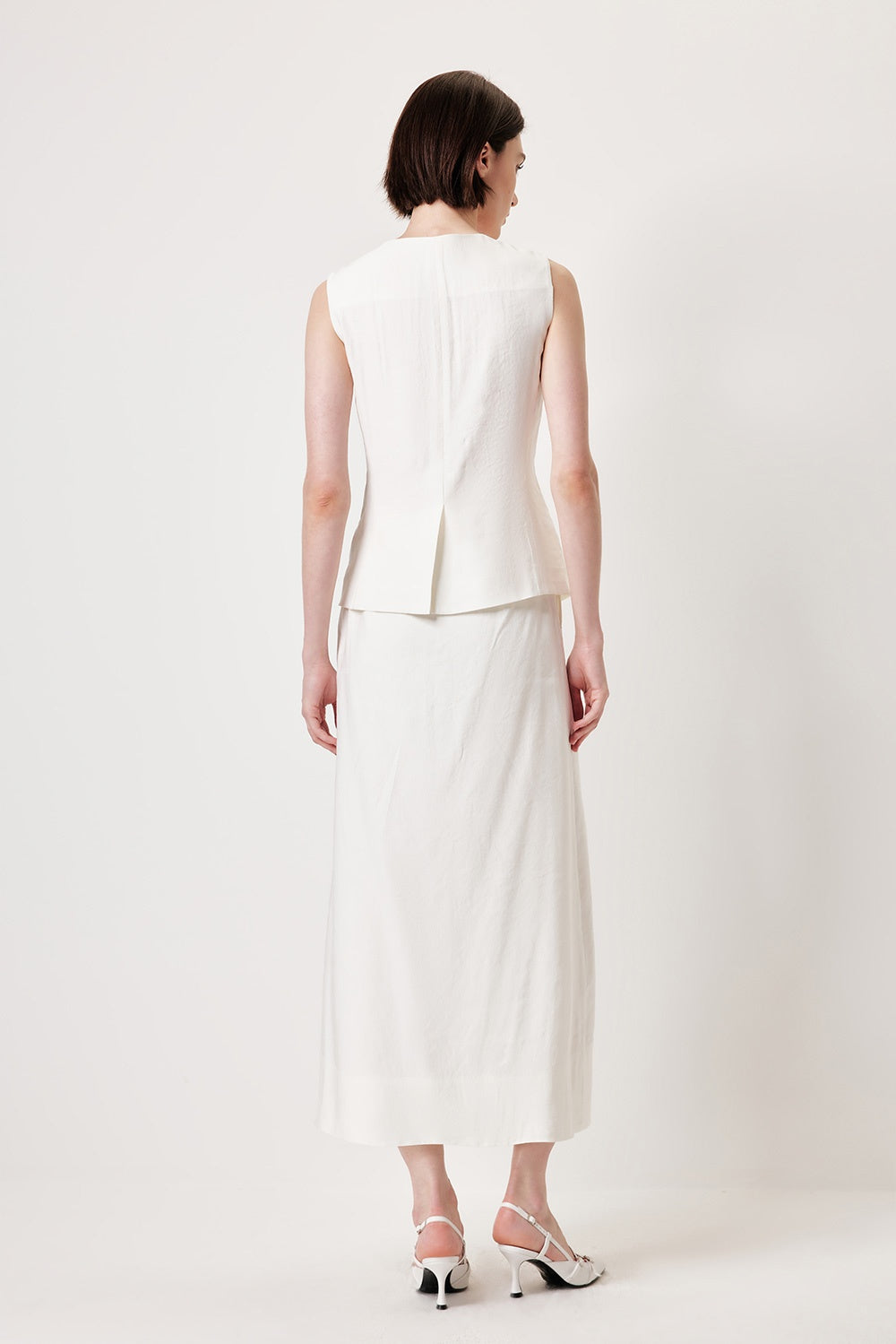 MARYLING White Tailored Fit Lace-Trim Shirts