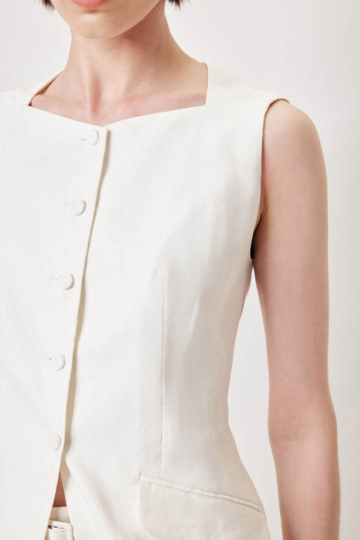 MARYLING White Tailored Fit Lace-Trim Shirts