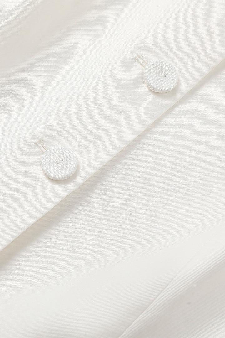 MARYLING White Tailored Fit Lace-Trim Shirts