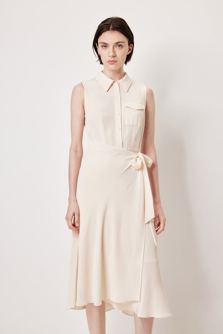 MARYLING Cream White Tailored Midi Dresses