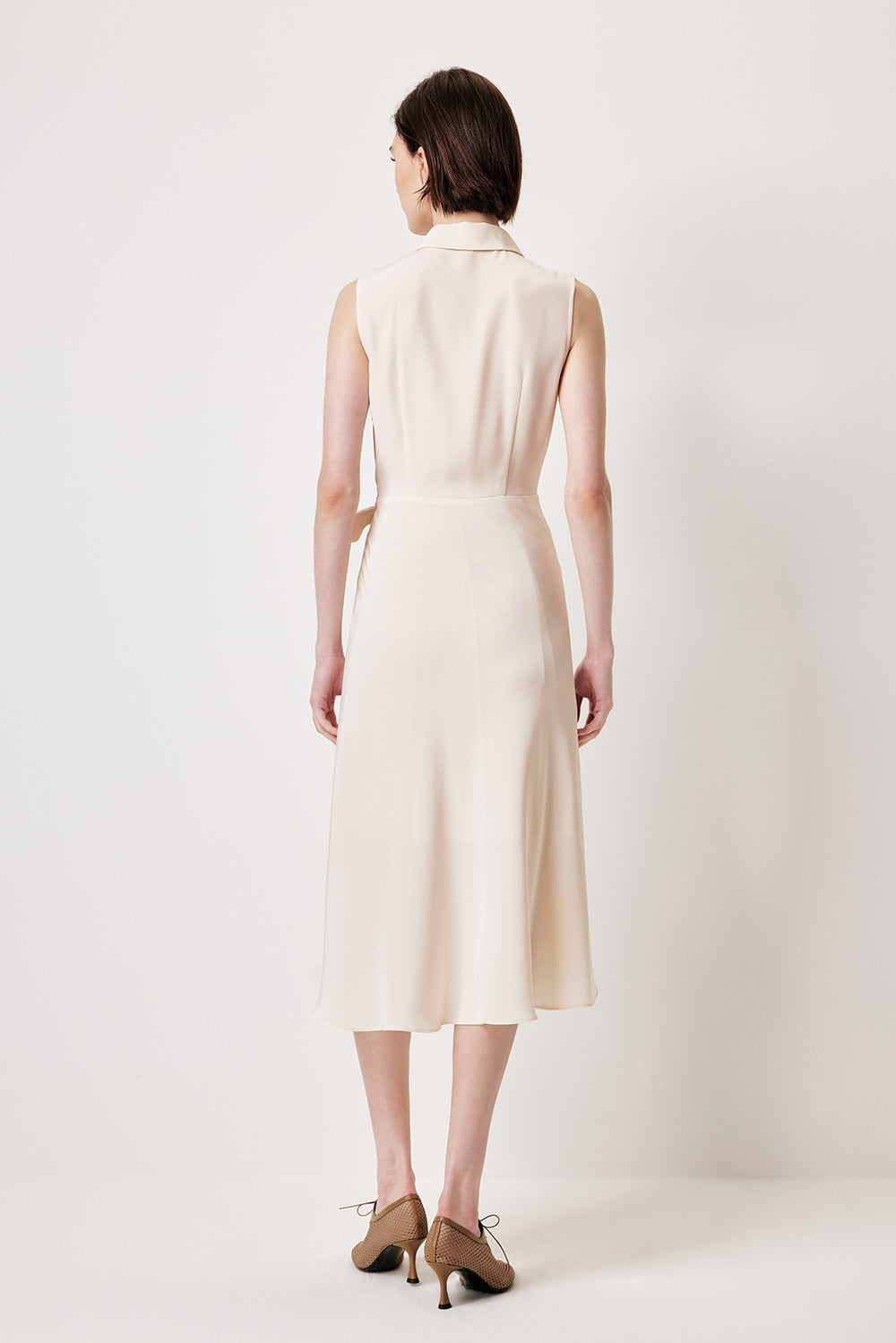 MARYLING Cream White Tailored Midi Dresses