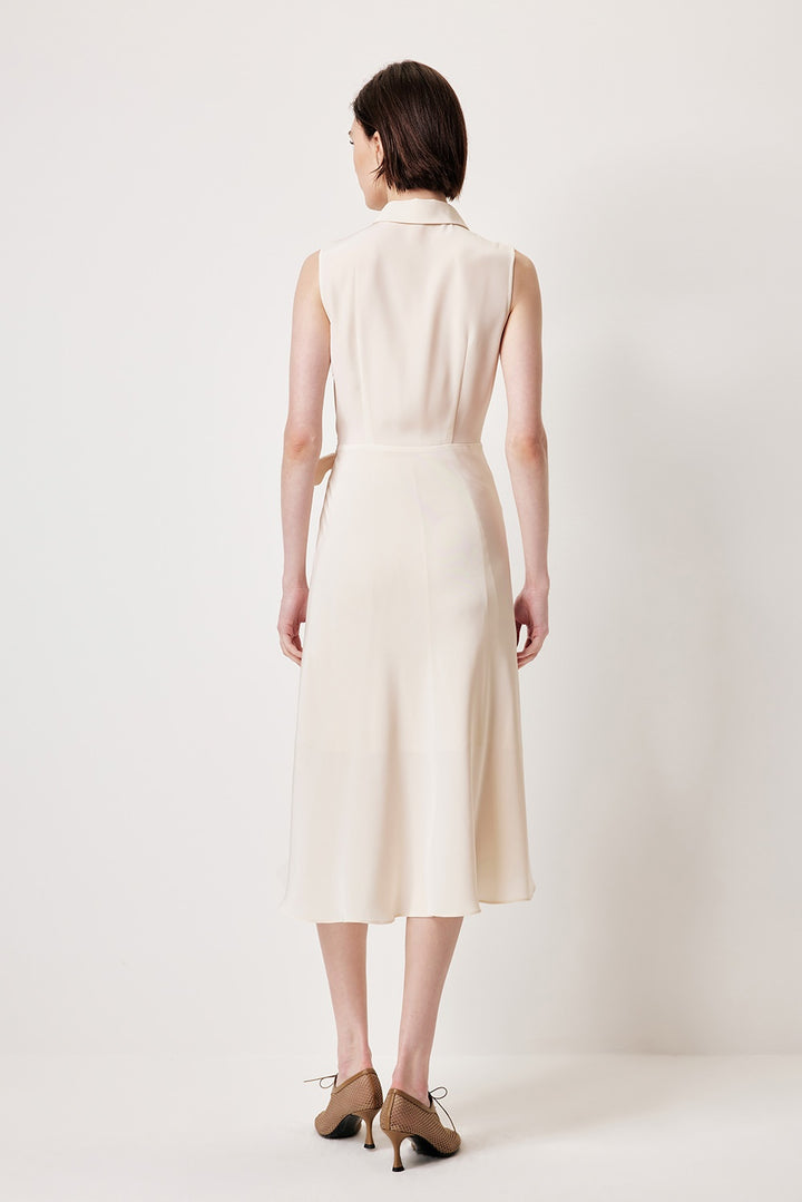 MARYLING Cream White Tailored Midi Dresses