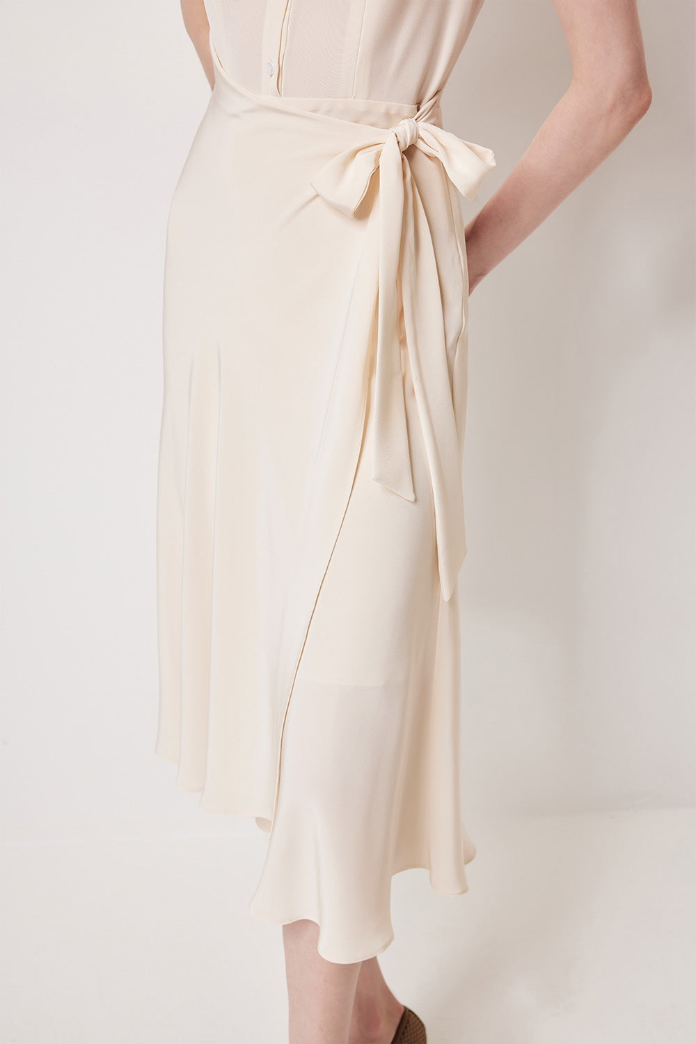 MARYLING Cream White Tailored Midi Dresses