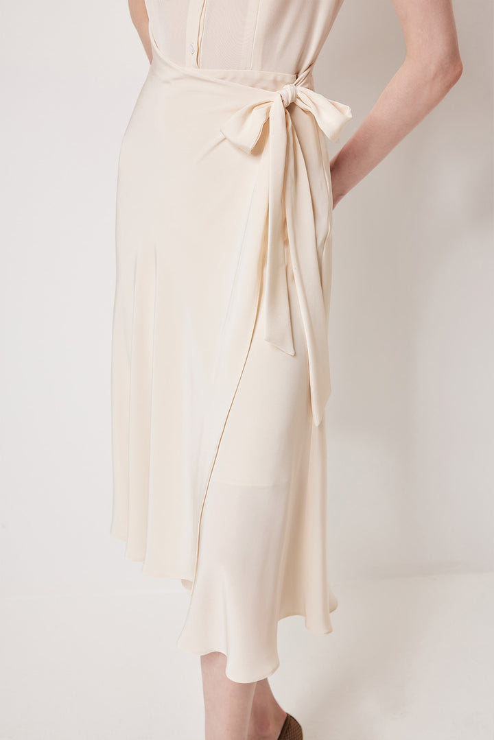 MARYLING Cream White Tailored Midi Dresses