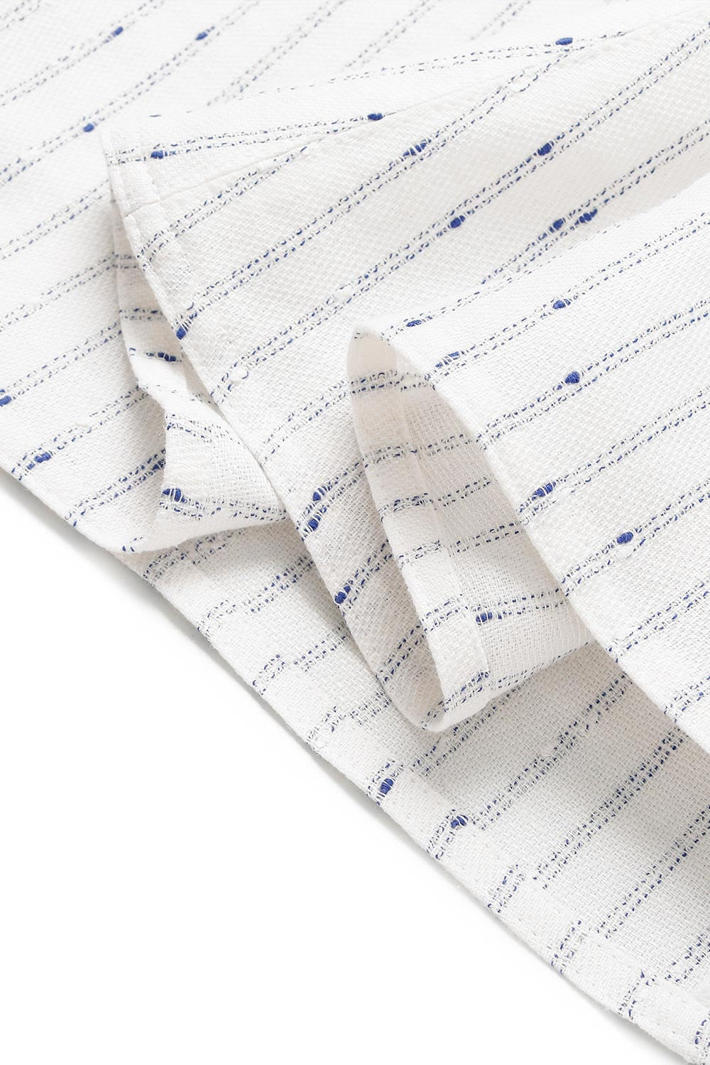 MARYLING Blue-White Striped Breezy Midi Dresses
