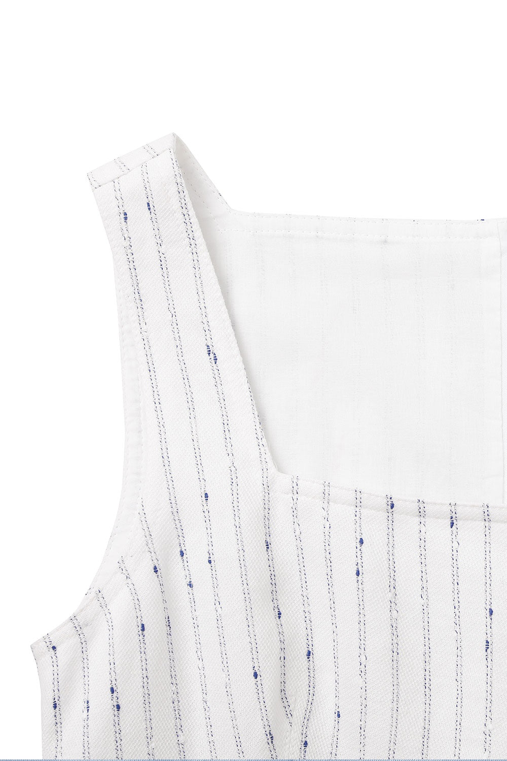 MARYLING Blue-White Striped Breezy Midi Dresses