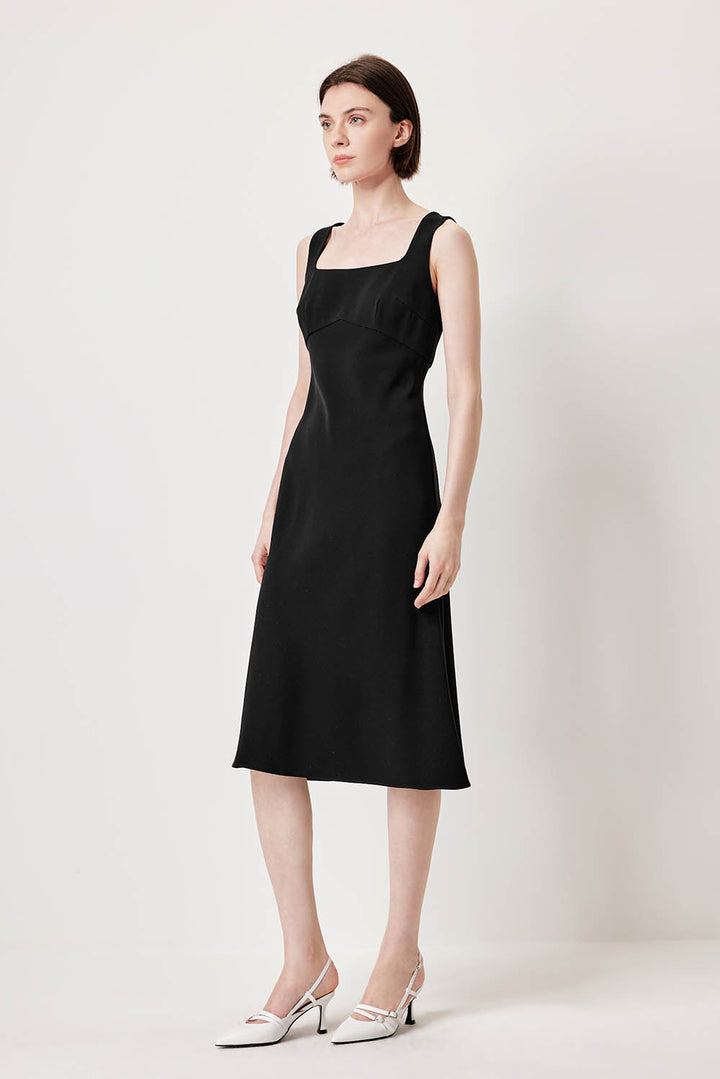MARYLING Sculpted Minimalist Crepe Dresses