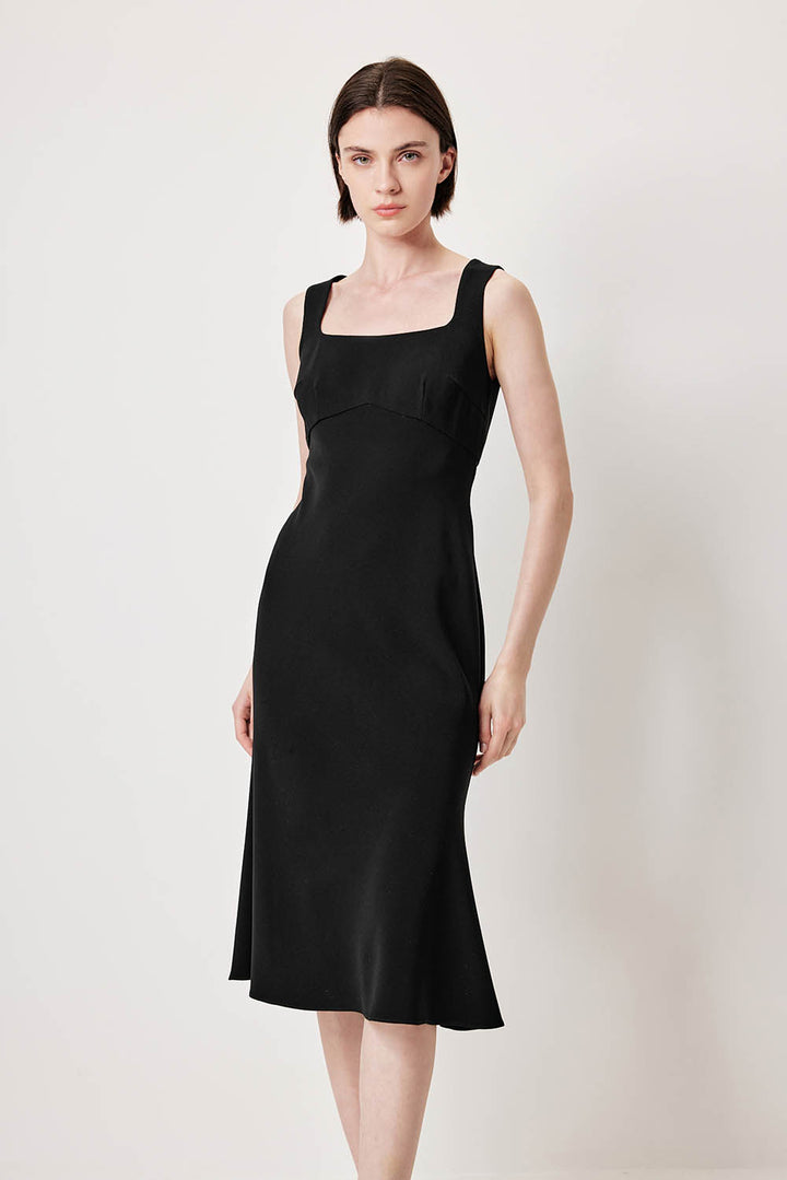 MARYLING Sculpted Minimalist Crepe Dresses