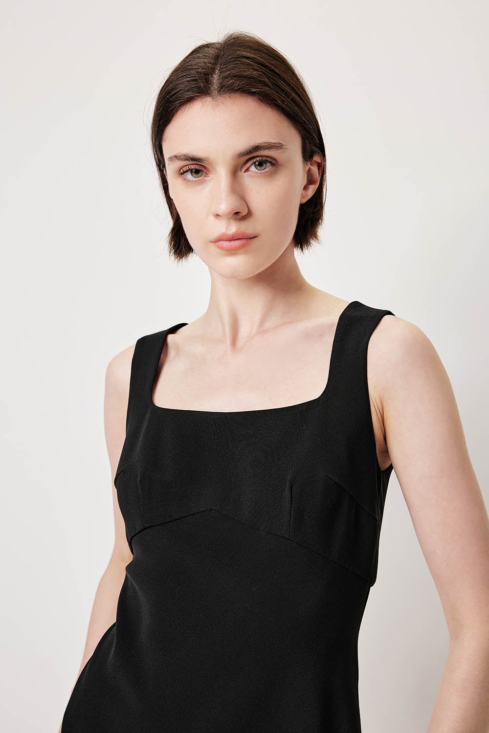 MARYLING Sculpted Minimalist Crepe Dresses