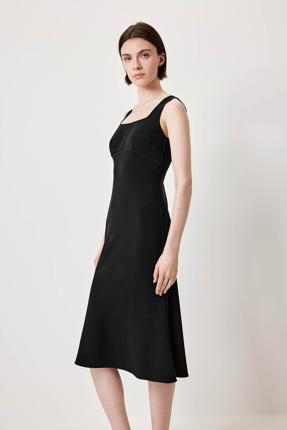 MARYLING Sculpted Minimalist Crepe Dresses