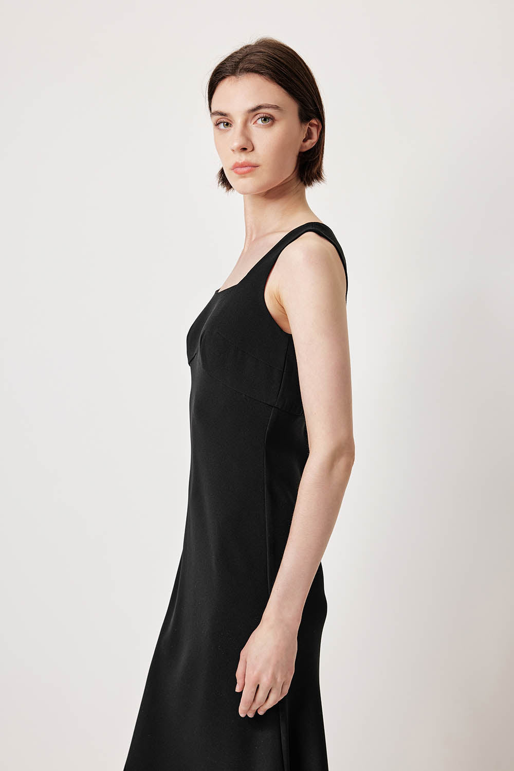 MARYLING Sculpted Minimalist Crepe Dresses