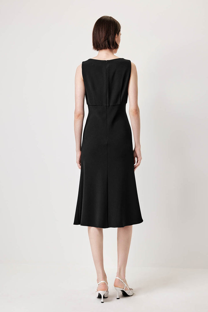 MARYLING Sculpted Minimalist Crepe Dresses