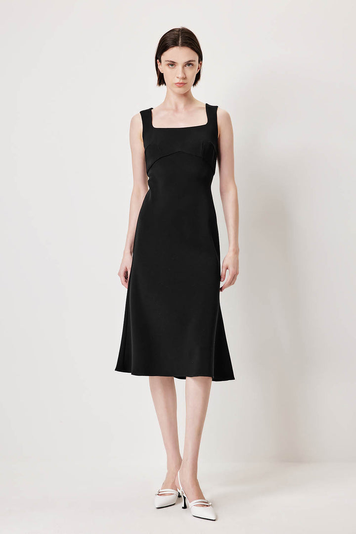 MARYLING Sculpted Minimalist Crepe Dresses