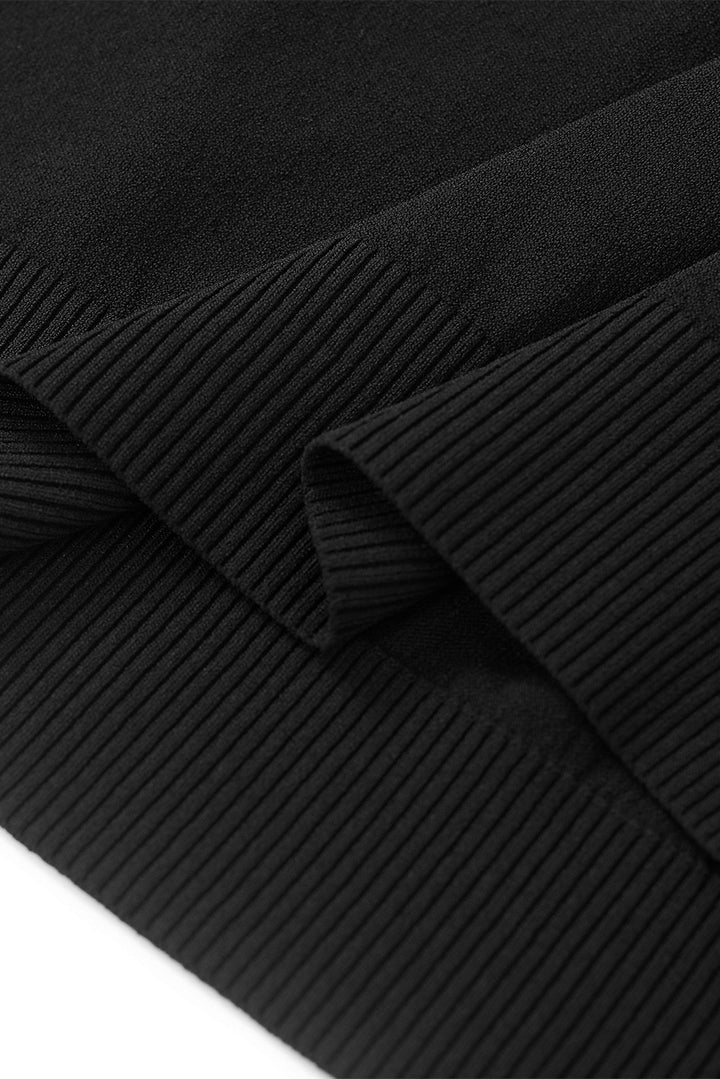 MARYLING Pure Black Cozy Knit Tops