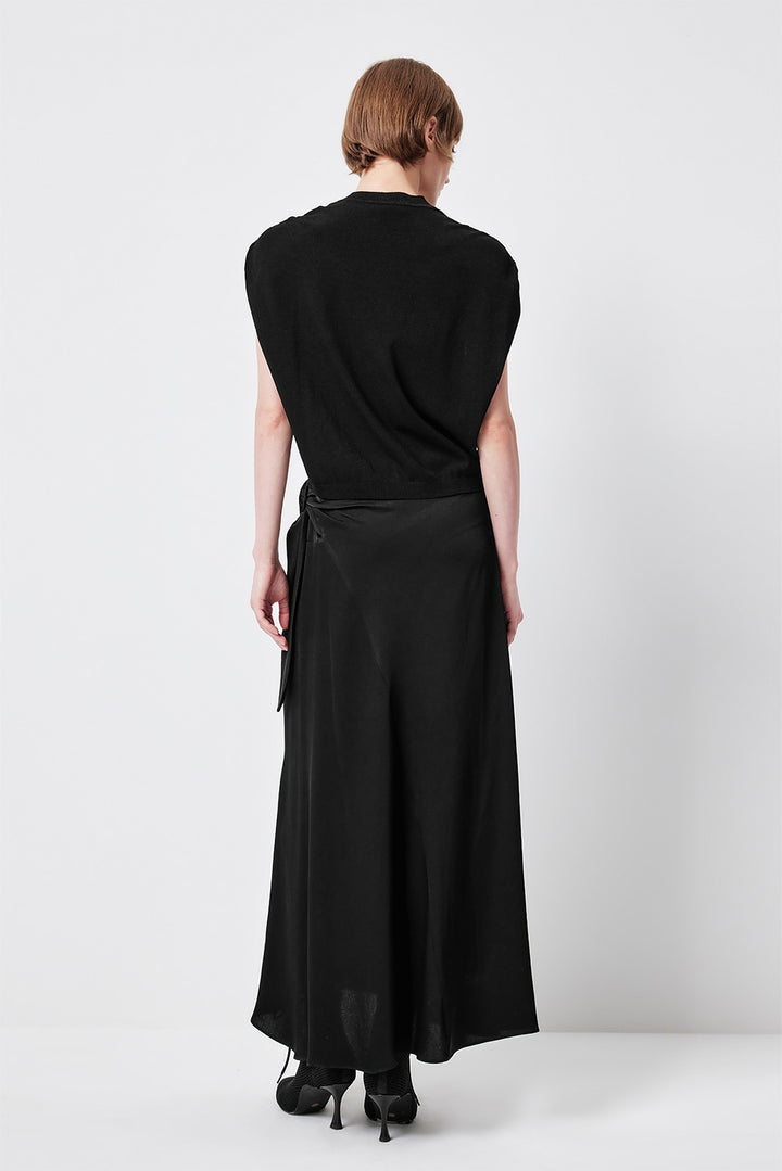 MARYLING Pure Black Cozy Knit Tops