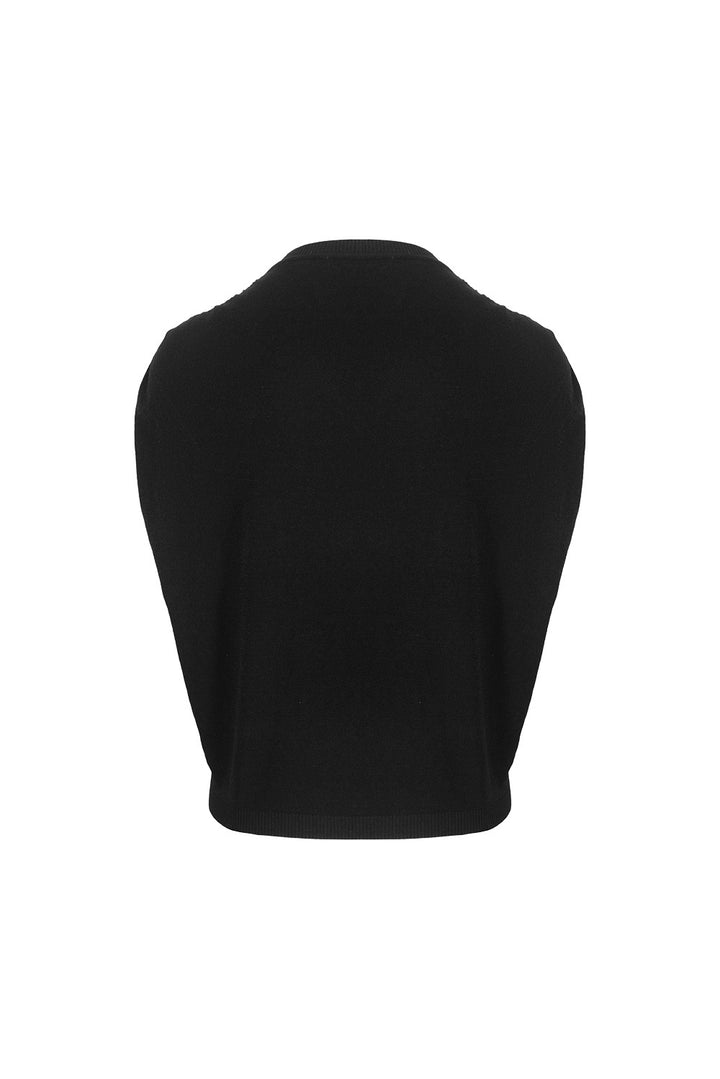 MARYLING Pure Black Cozy Knit Tops