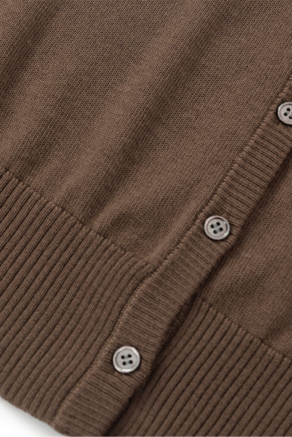 MARYLING Caramel Brown Softly Ribbed Open-Front Long-Sleeve Cardigans