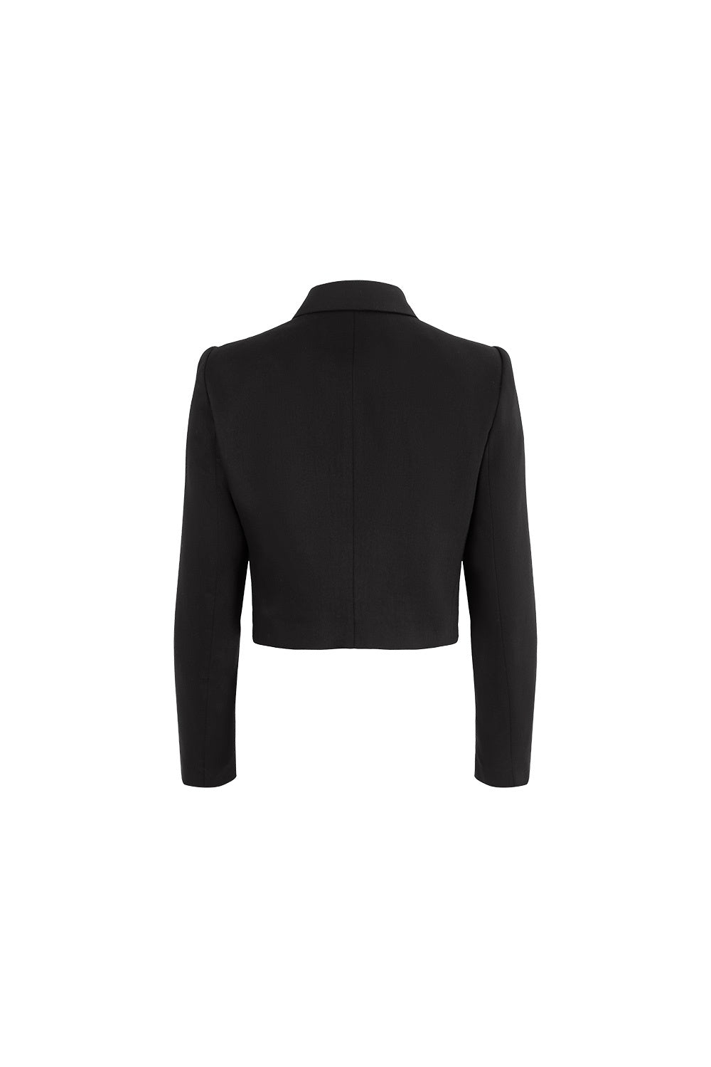 MARYLING Cropped Sculpted-Shoulder Wool-Silk Blend Jackets
