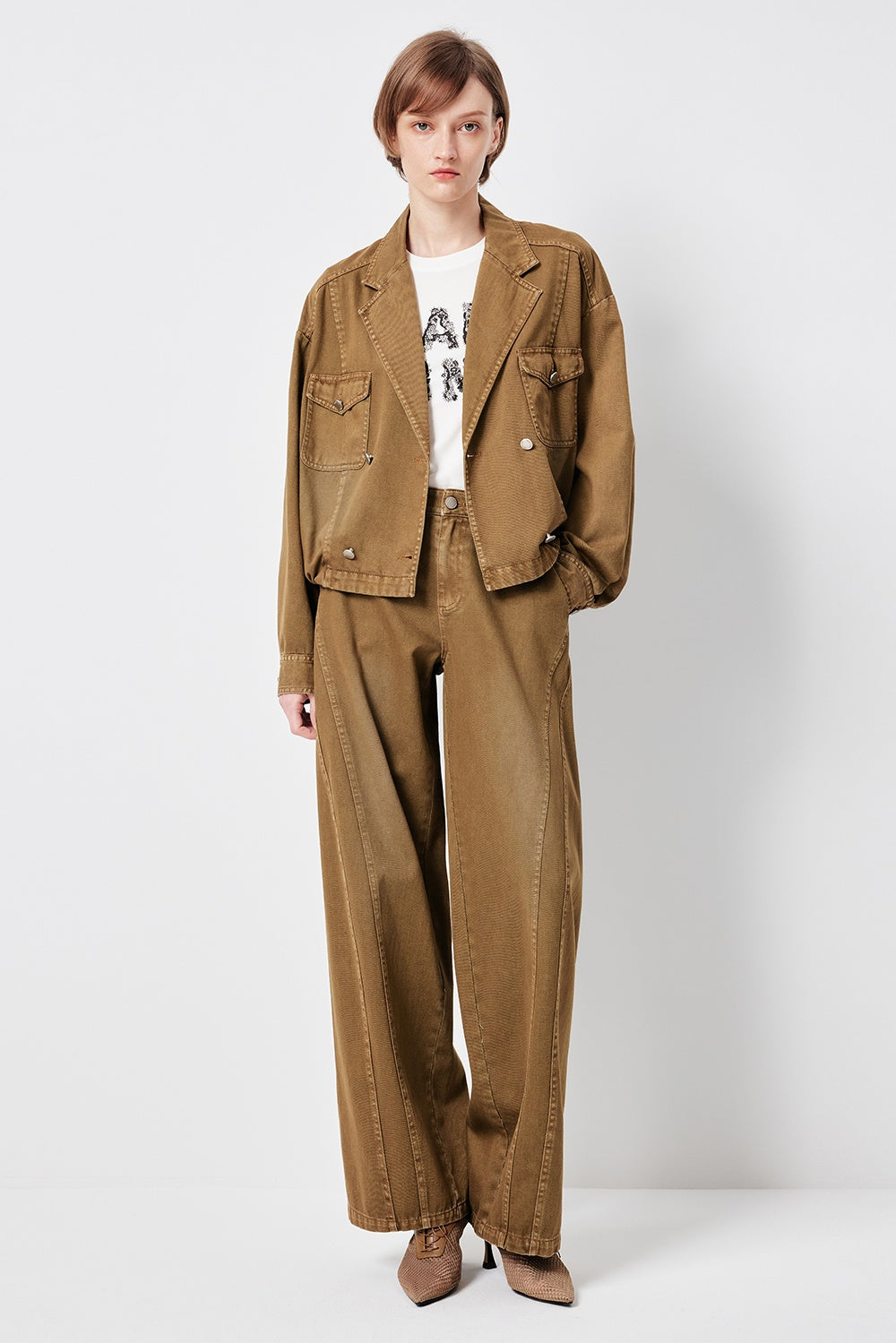 MARYLING Nomad Yellow Washed Denim Jackets