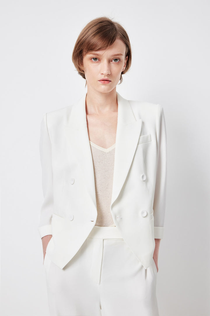 MARYLING Sculpted Cropped Blazers