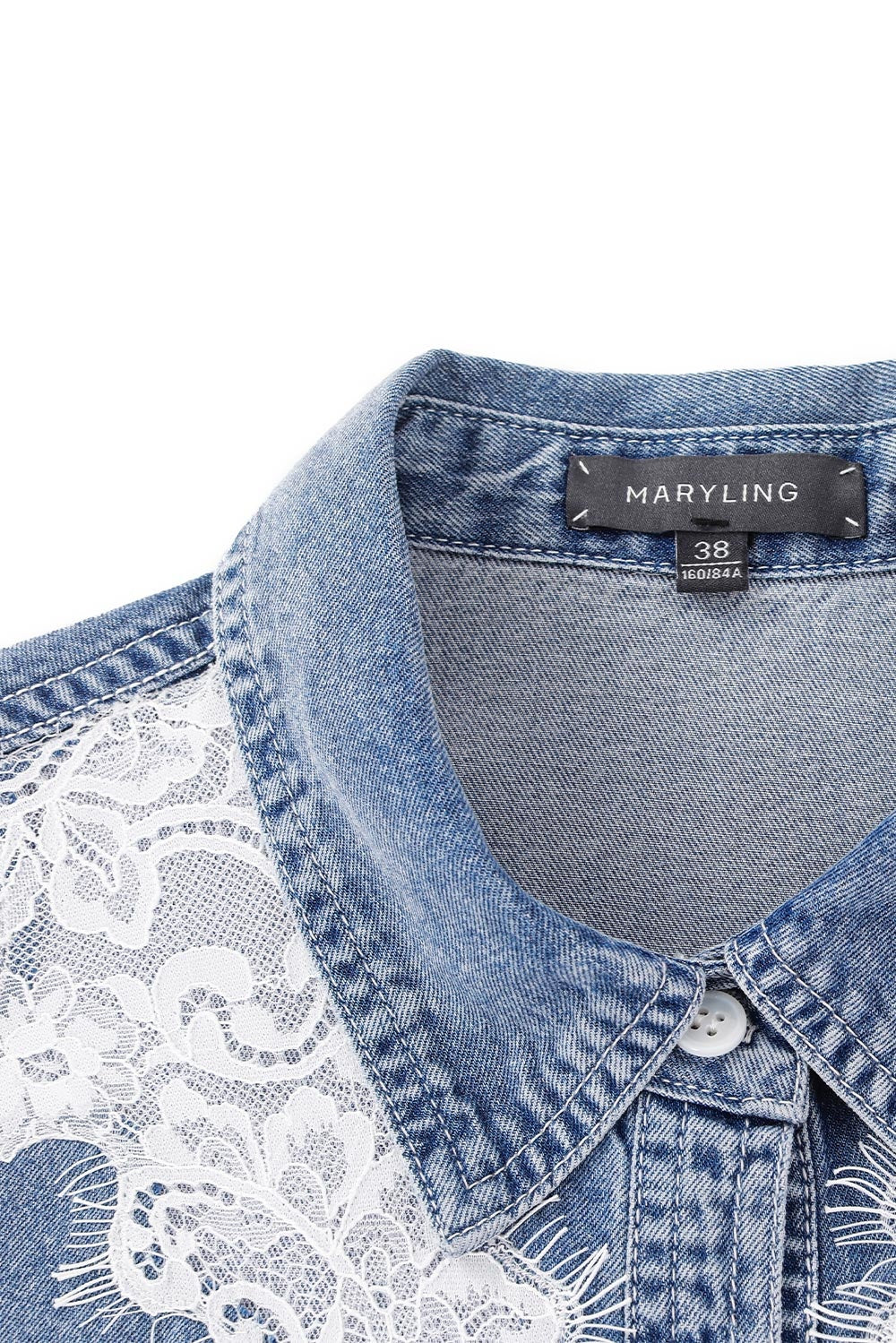 MARYLING Denim Blue Artisanal Washed Jackets