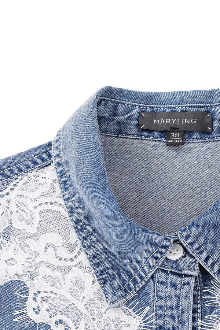 MARYLING Denim Blue Artisanal Washed Jackets