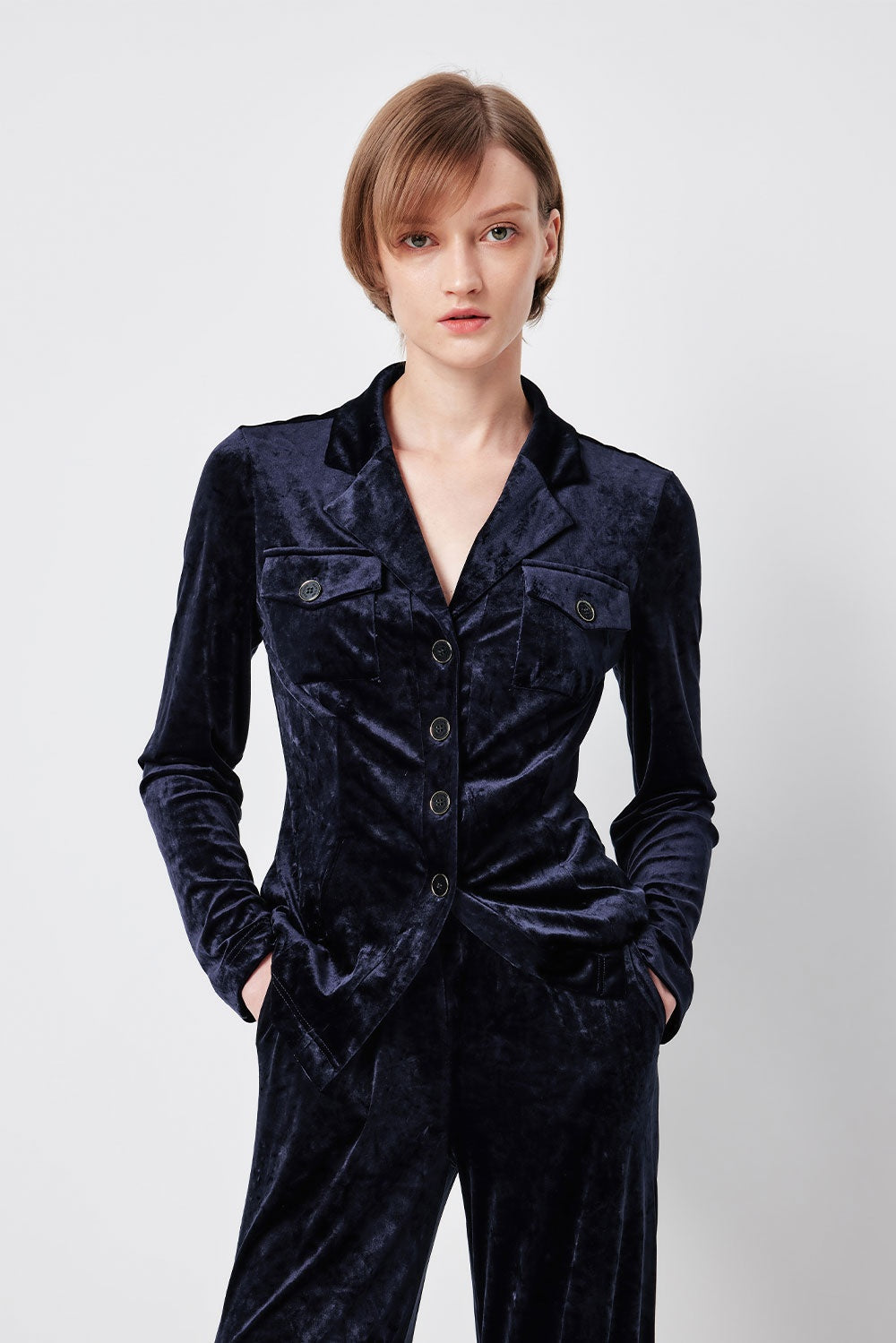 MARYLING Midnight Sculpted Contour Blouses