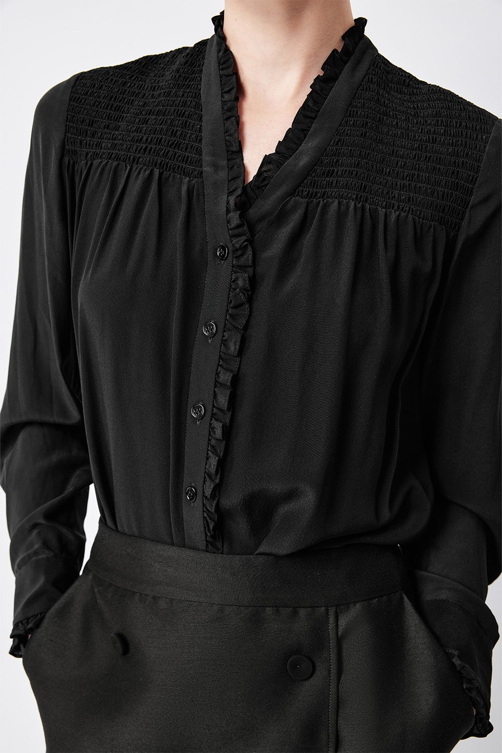 MARYLING Sculpted Silhouette Woven Blouses
