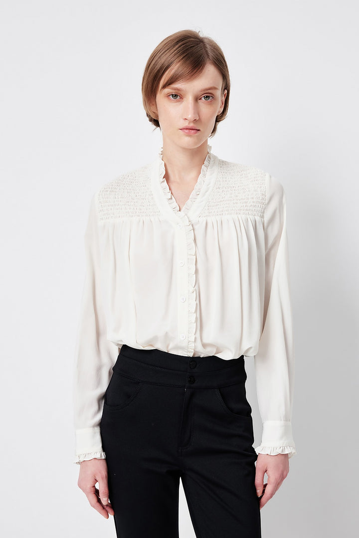 MARYLING Sculpted Silhouette Woven Blouses