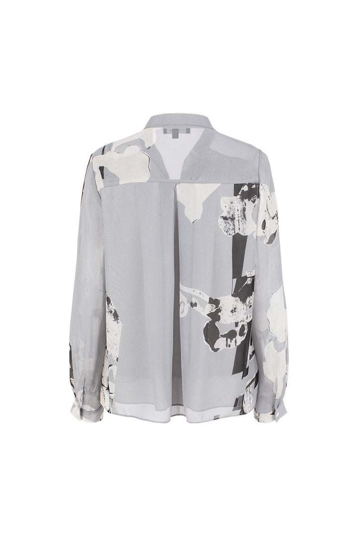 MARYLING Belled Floral Pleated Blouses