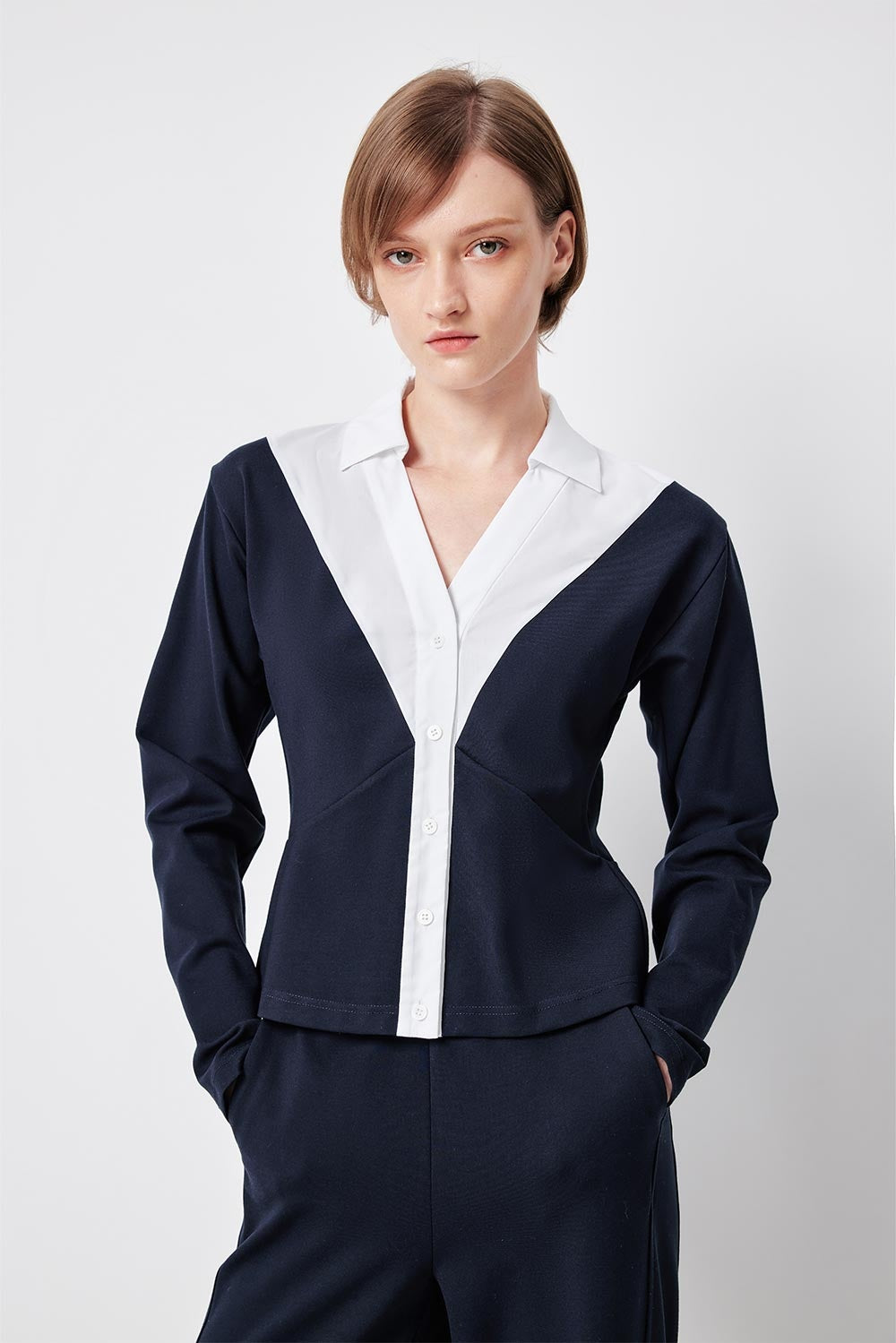 MARYLING Tailored Cropped Contour T-shirts