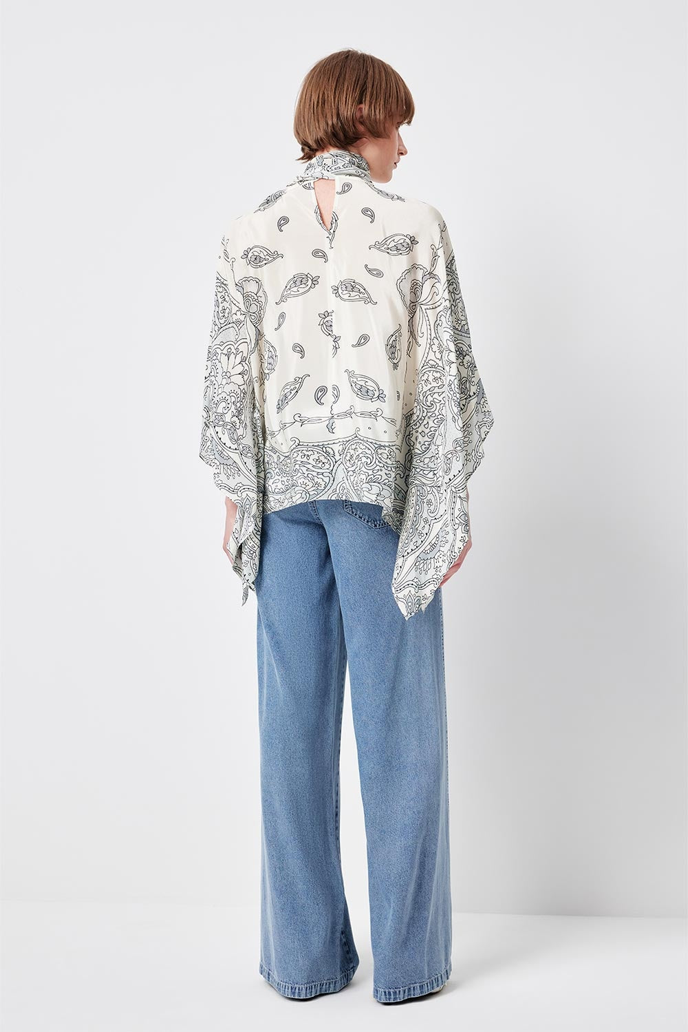 MARYLING Breezy Paisley-Print Relaxed Blouses