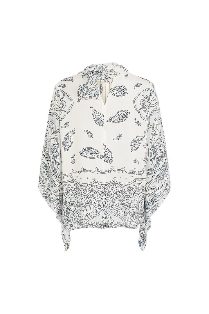 MARYLING Breezy Paisley-Print Relaxed Blouses