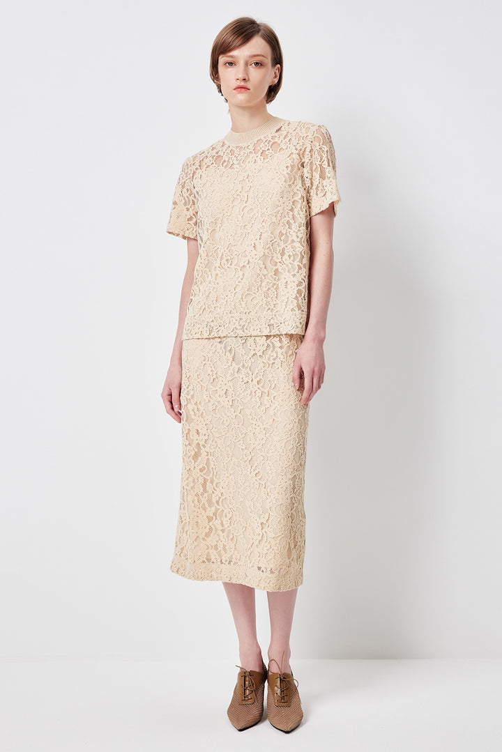 MARYLING Cream Relaxed Blouses
