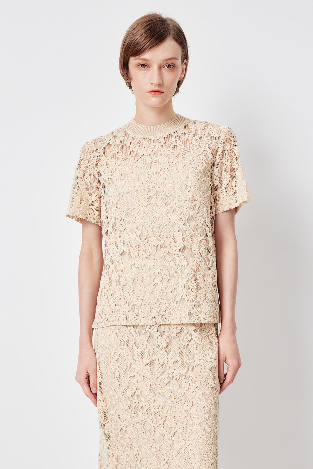 MARYLING Cream Relaxed Blouses