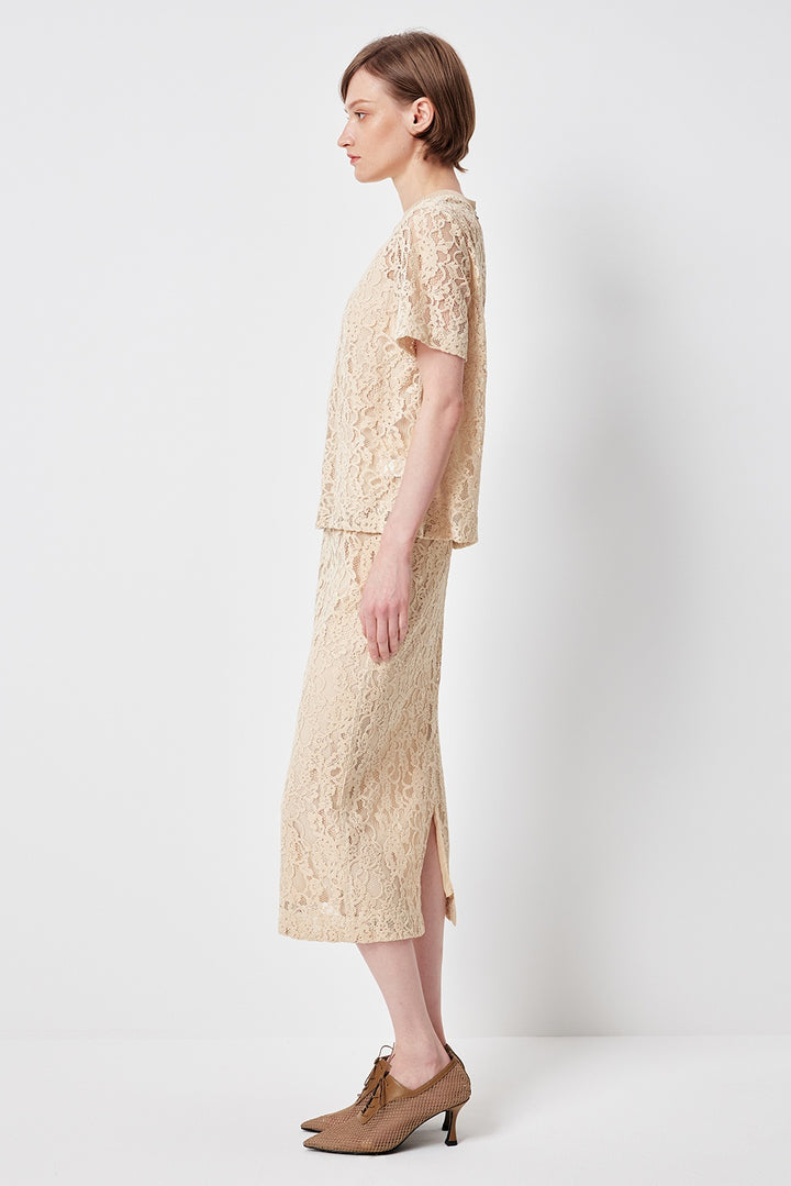 MARYLING Cream Relaxed Blouses