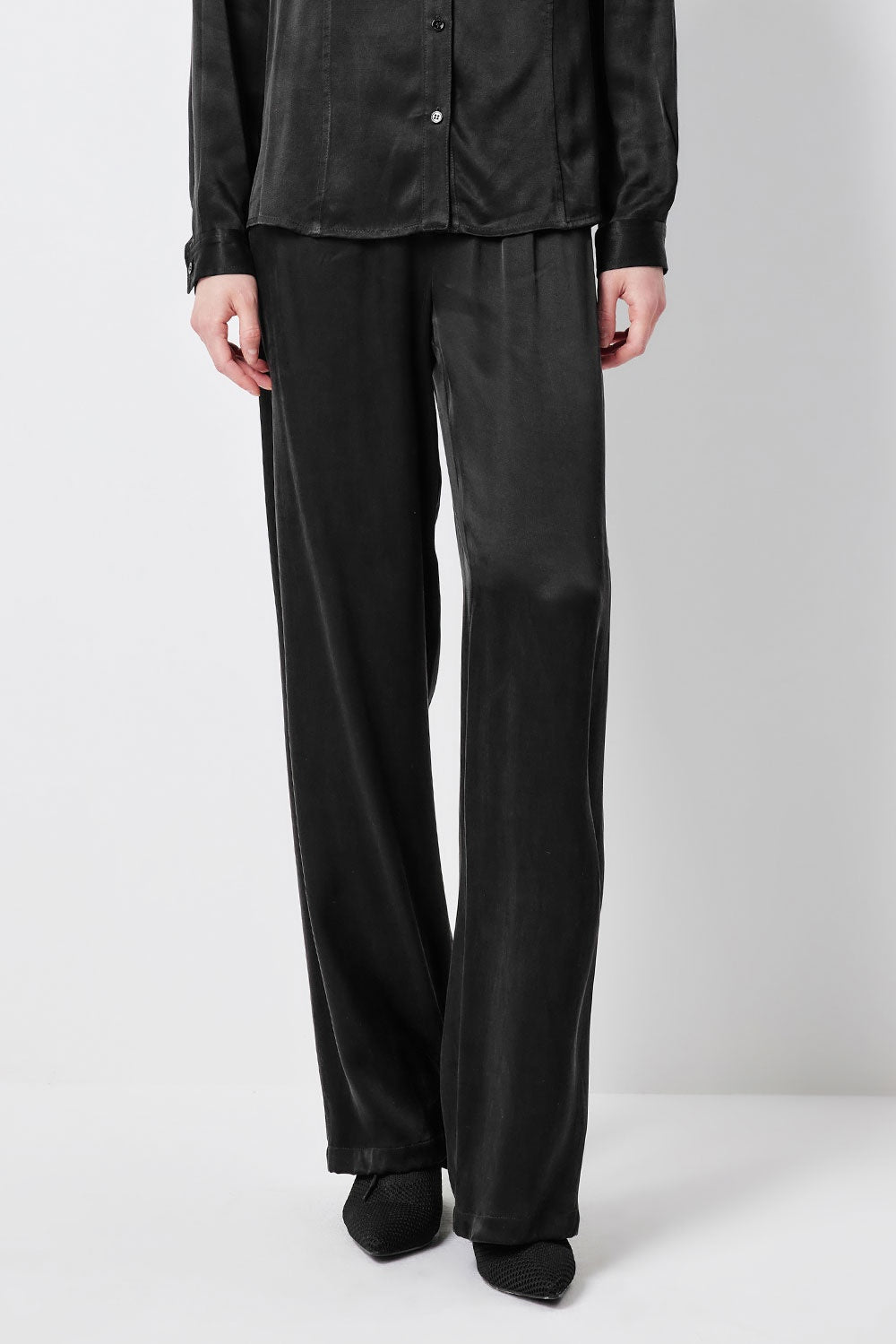 MARYLING Wide-Leg with Draped Silhouette Trousers