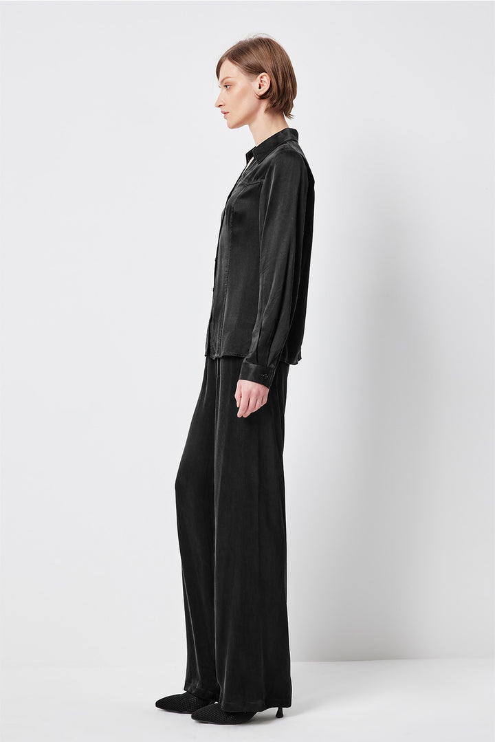 MARYLING Wide-Leg with Draped Silhouette Trousers