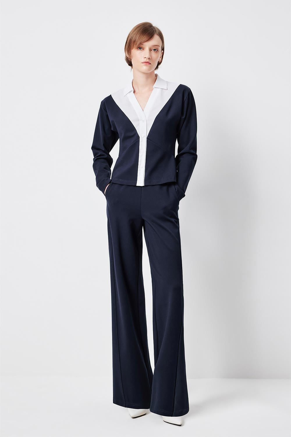 MARYLING Sculpted High-Rise Tailored Trousers