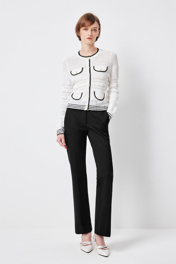 MARYLING Tailored Wide-Leg with Pleat Detail Trousers