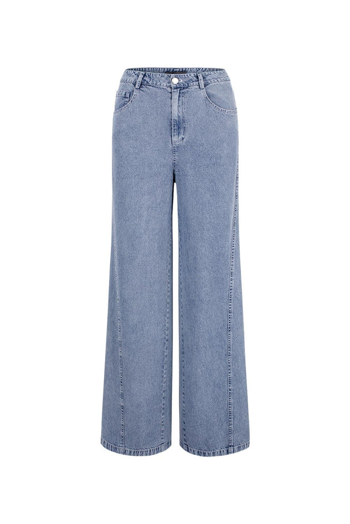 MARYLING Washed Denim Blue Relaxed Jeans