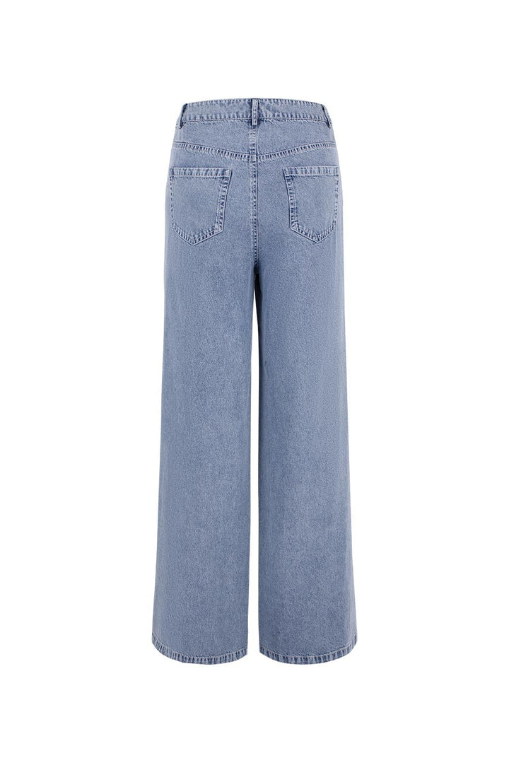 MARYLING Washed Denim Blue Relaxed Jeans