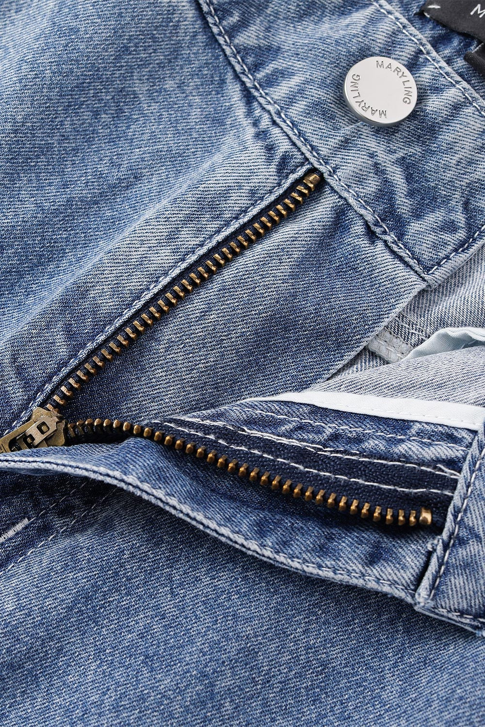 MARYLING Washed Denim Blue Relaxed Jeans