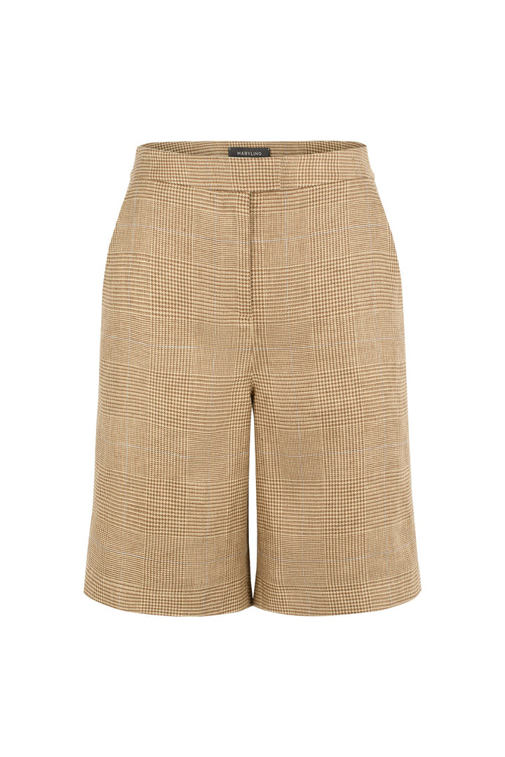 MARYLING Nomad Yellow Plaid Bermuda Shorts
